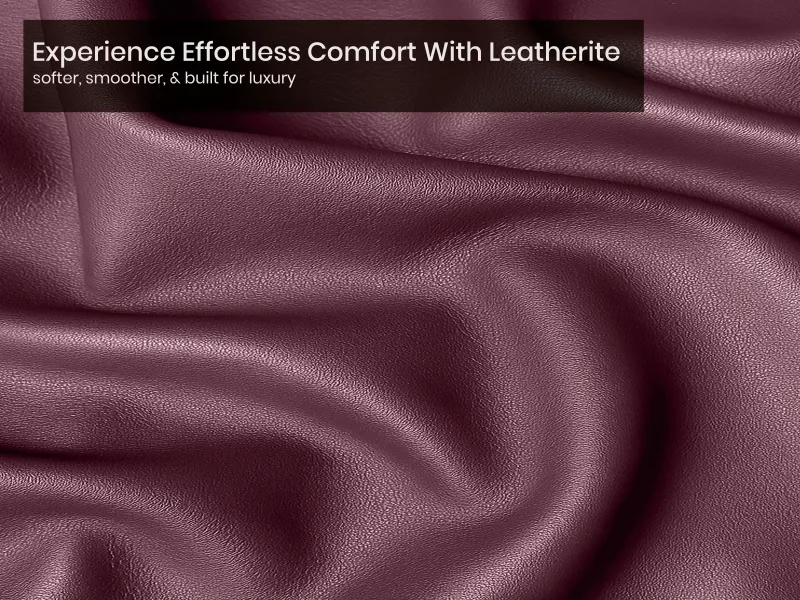 Regal Queen Bed with Burgundy Leatherite